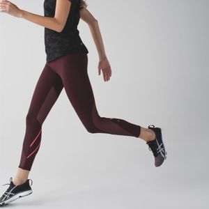 Plum Lululemon All Meshed Up 7/8 Tight Leggings